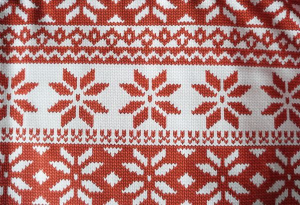 Andover Ruff Snowflake Red  Scandinavian Fabric